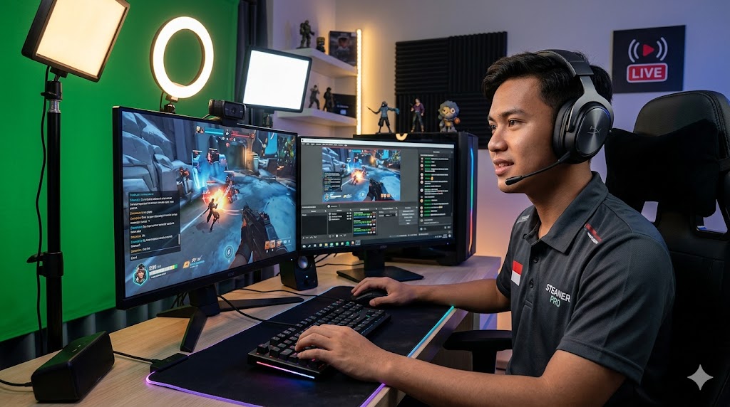 cara membangun karir sebagai streamer game profesional